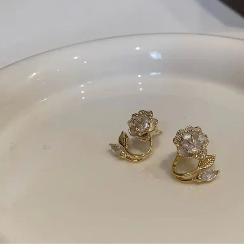 Elegant Sweet Lovely Floral Earrings Accessories Jewelry